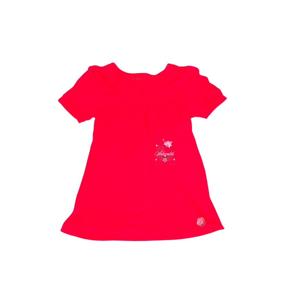 Walt Disney World Minnie Mouse Short Sleeve Shirt Women's Size L Red Adorable